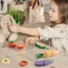 ROBUD Wooden Toy Food Set Vegetable Set