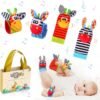 Baby Rattles Toy Socks and Wrist Foot and Wrist Rattle Finder Plush