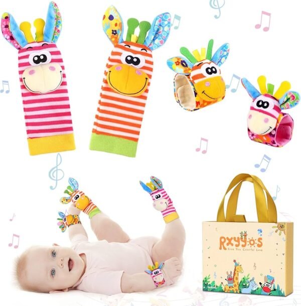 Baby Rattles Toy Wrist and Socks Rattle Baby Plush Toys Development Toy