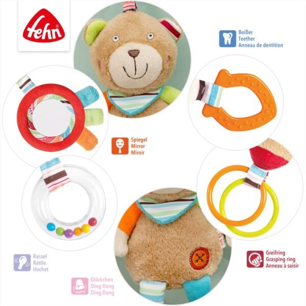 Fehn Activity Toy Teddy Teething Ring Toy