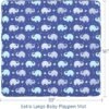 Baby Floor Play Mat Foldable Crawling Mat Blue Elephant
