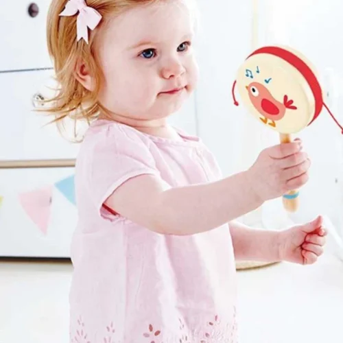 Bird Drum Shaped Rattle